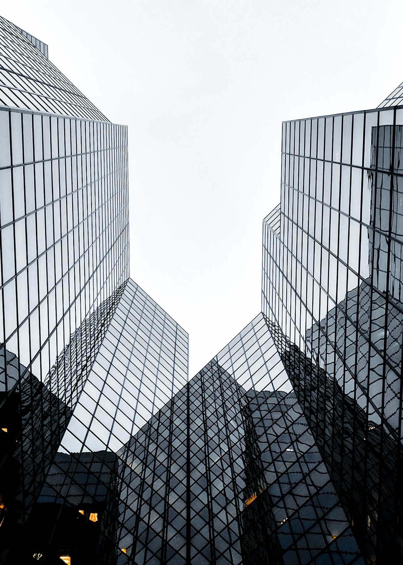 Contemporary glass and steel commercial architecture